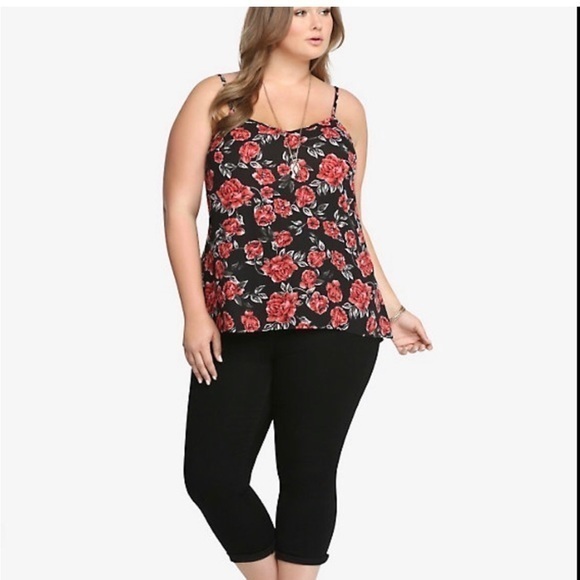 Torrid floral print high low cami size 1 FF - Picture 1 of 6